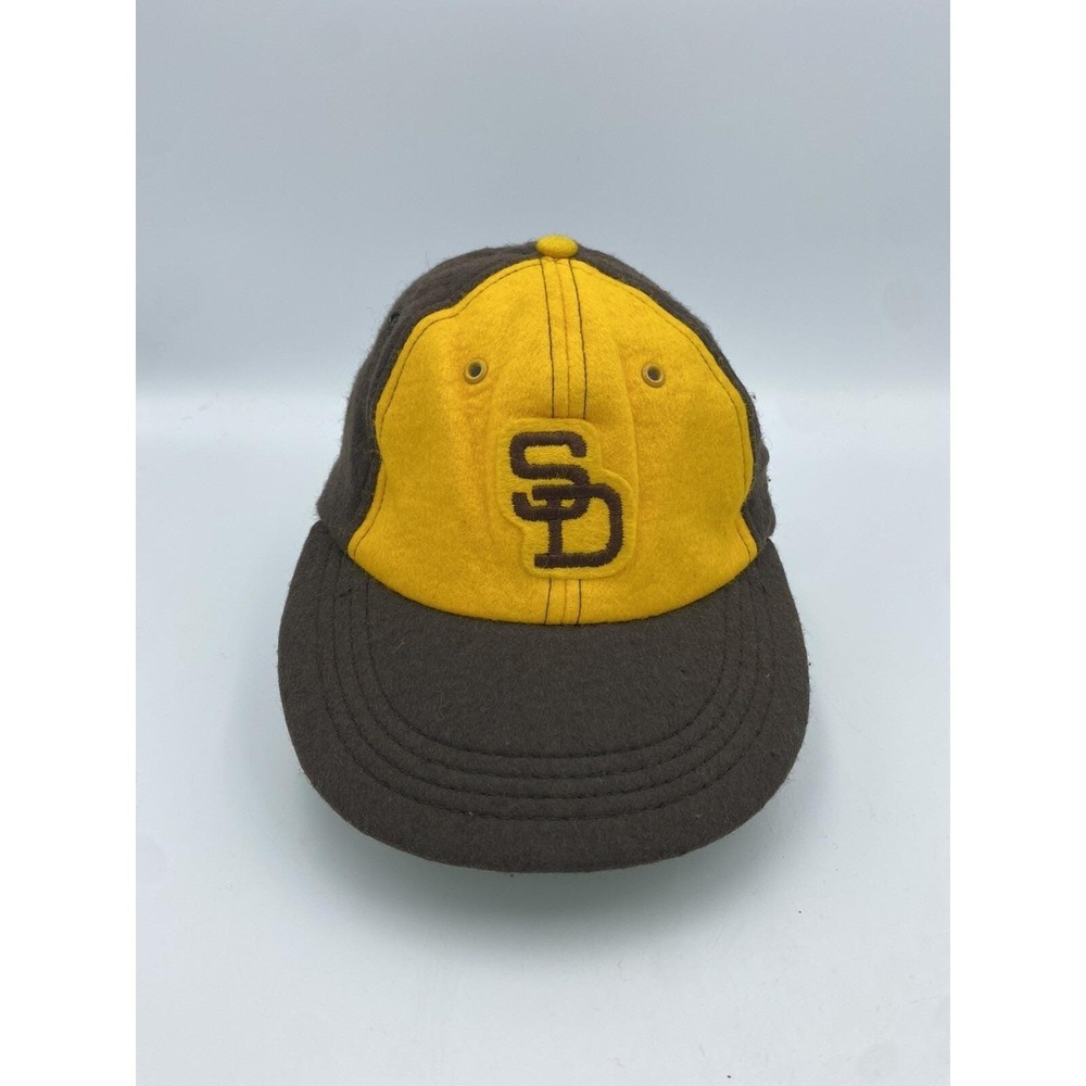 Vintage 50s/60s San Diego Padres Brown Wool Cap Hat Felt MLB Sz Small Union Made